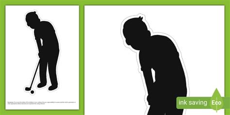 Golf Silhouette Cut-Out (teacher made) - Twinkl