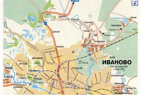 Карта Иваново автомобильная с улицами. Подробная карта Иваново с ...