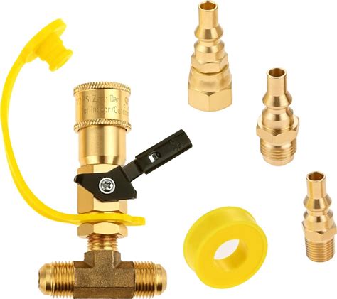 Amazon.com : SURIEEN 1/4" RV Propane Quick Connect Fittings with Tee ...