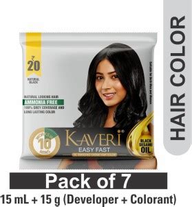 Kaveri EASY FAST OIL ENRICHED CRÈME HAIR COLOR 15g Crème + 15 ml ...