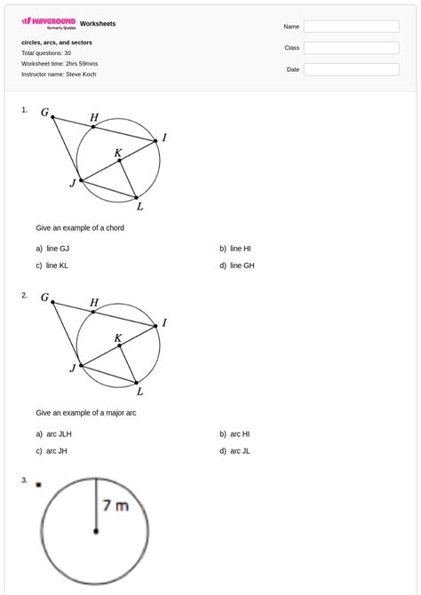 50+ Arcs and Sectors worksheets for Class 9 on Wayground | Free & Printable