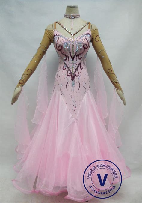 Pink Ballroom Competition Dance Dress