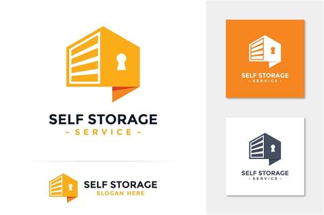 Self storage service logo design template safe storage garage vector ...
