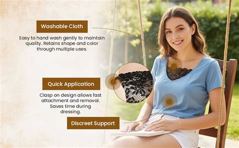 Buy Zibuyu® 3Pcs Lace Clip On Cami Insert, Deep Neck Cover up ...