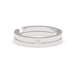 Buy Clara Real 925 Sterling Silver Magnus Band Ring | Size Adjustable ...