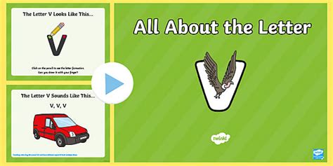 All About the Letter V PowerPoint