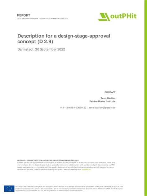 Fillable Online Description for a design-stage-approval concept (D 2.9 ...