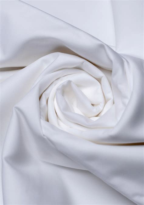 Fabric / Cotton Sateen White