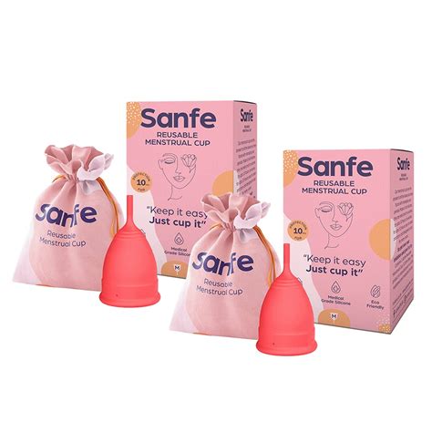 Sanfe Reusable Menstrual Cup With No Rashes, Leakage or Odor - Premium ...