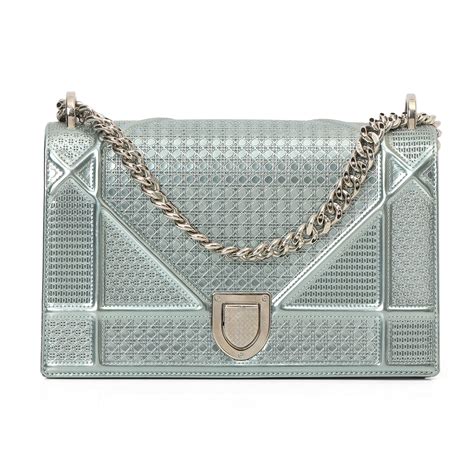 Shop Pre-Owned Christian Dior Medium Micro Cannage Diorama Flap Bag ...
