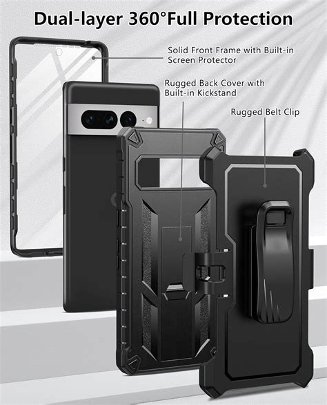 Buy for Google Pixel 7-Pro Phone Case: Rugged Shockproof Protective ...