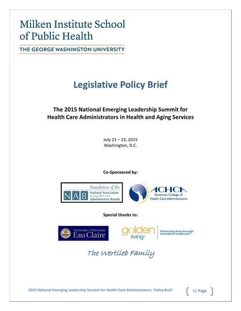 Free Printable Policy Brief Templates [Word, PDF] Example