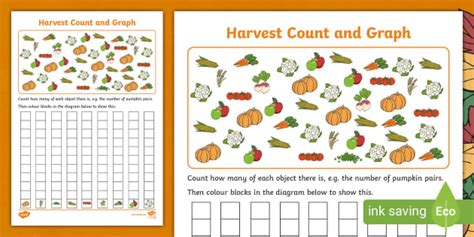👉 Harvest Count and Graph Worksheet