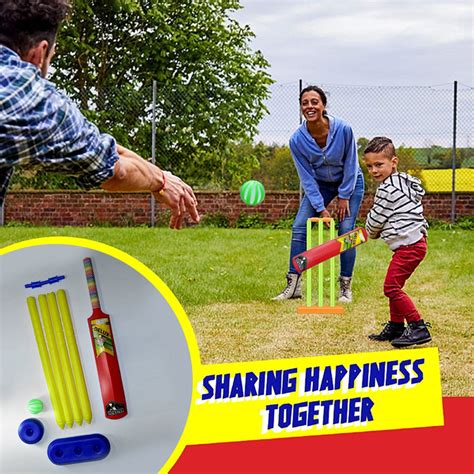 8014 Plastic Cricket Set with Stump,Ball and Bat Kit - DeoDap