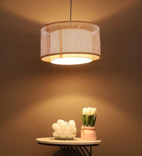 Buy AJ Quality Rattan Cane Webbing Bamboo Premium Ceiling Light Hanging ...