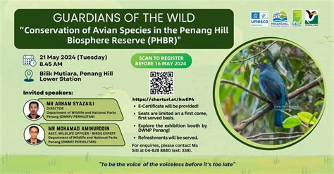 Guardians of the Wild: Conservation of Avian Species in the Penang Hill ...