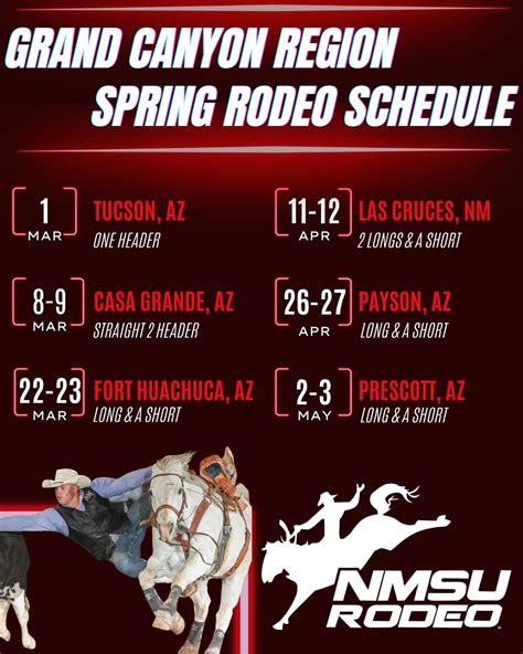 NMSU Rodeo - ⭐️SPRING RODEO SCHEDULE⭐️ Here is where you... | Facebook