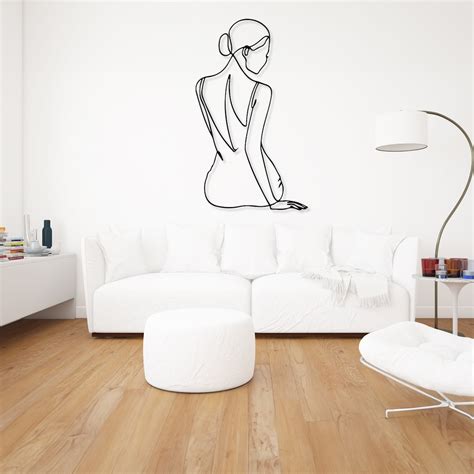 Buy Minimalist Line Art, Metal Wall Decor, Metal Wall Art, Home Wall ...