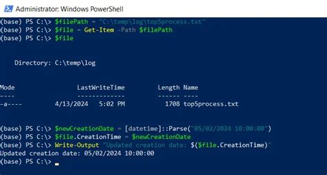 Image result for Changing File Dates in Windows PowerShell