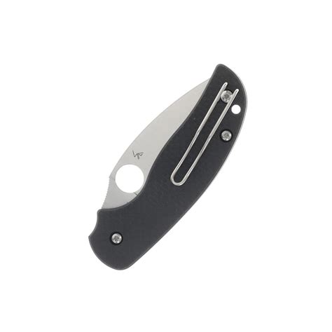 Spyderco Sage 6 Button Release Compression Lock 3in Plain Satin Leaf
