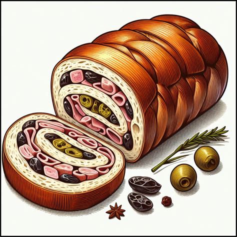 Dibujo de pan de jamón | Pan con jamón, Hallacas venezolanas ...