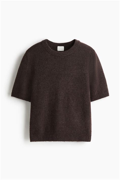 Fine-knit Sweater - Dark brown - Ladies | H&M US