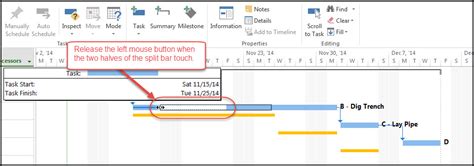 Image result for MS Project How to Split a Task