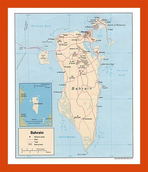 Political map of Bahrain - 1991 | Maps of Bahrain | Maps of Asia | GIF map | Maps of the World ...