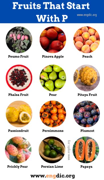 46 Fruits That Start With P (Pictures and Properties) - EngDic