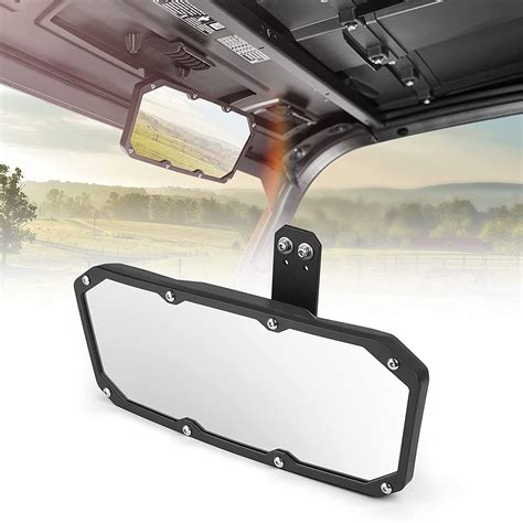 UTV Rear View Mirror, kemimoto Upgraded Center Rearview Mirror ...