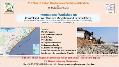 A workshop on “Coastal and River Disaster Mitigation and Rehabilitation ...