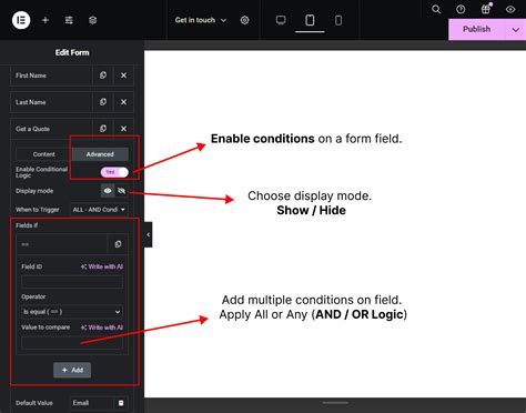 Conditional Fields in Elementor Form WordPress plugin - Geek Code Lab