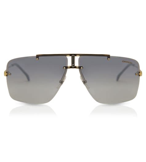 Carrera Unisex Gradient Grey Mirror Aviator Sunglasses