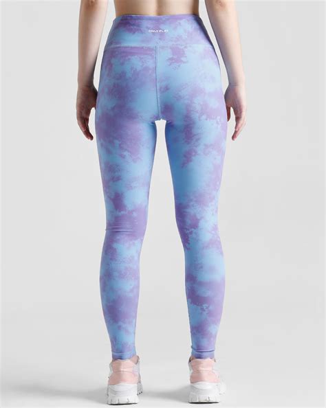 PLAY Purple High Rise Tie-Dye Training Tights