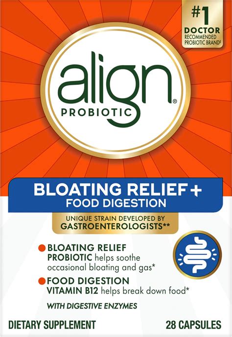 Align Probiotic Bloating Relief And Food Digestion