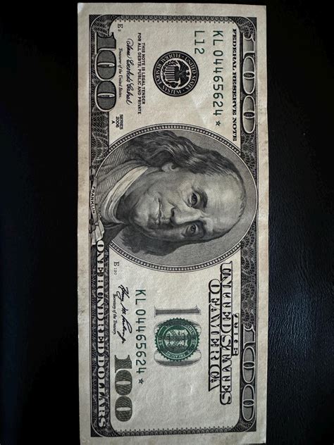 Starred 2006 100 Dollar Bill - Etsy