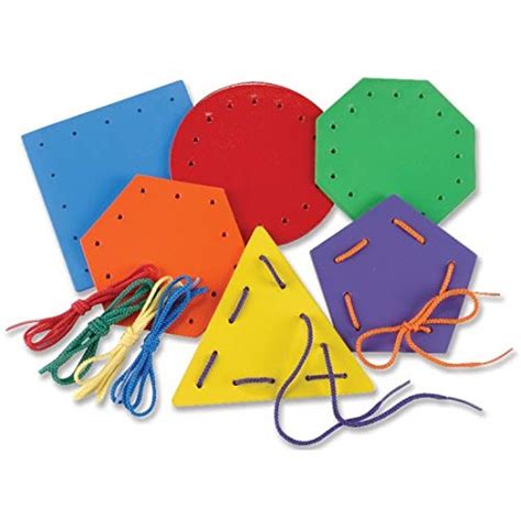 mathworld geometric shape lacing activity toy mathematics learning kit ...