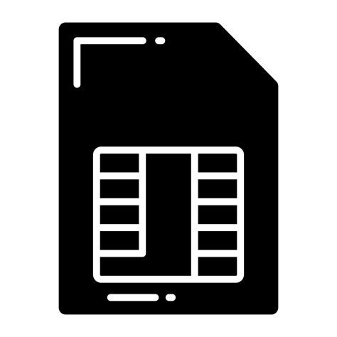 Sim card vector design in editable style, subscriber identification ...