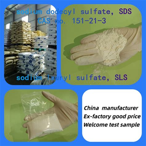 Manufacturer Sodium Dodecyl Sulfate SDS Powder K12 CAS 151-21-3 - China ...