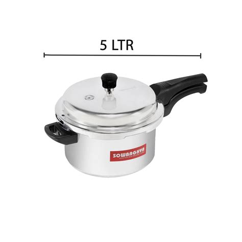 5 Lit Elite Induction Base ALU Pressure Cooker & Pan - SOWBAGHYA