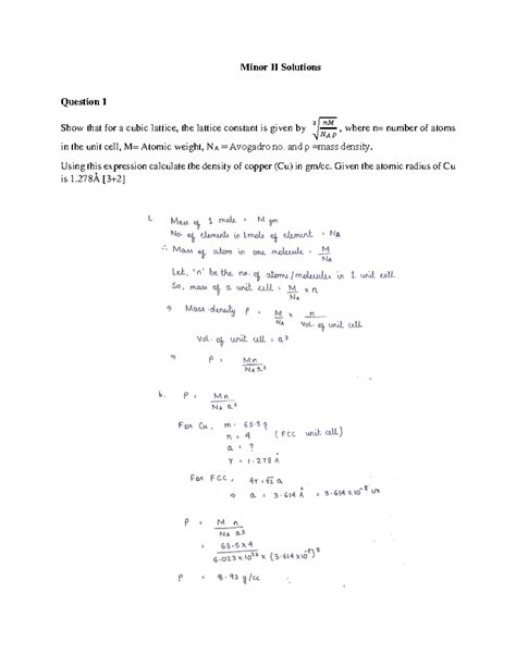 Minor-II solution - practice problems in minor exam - Minor II ...