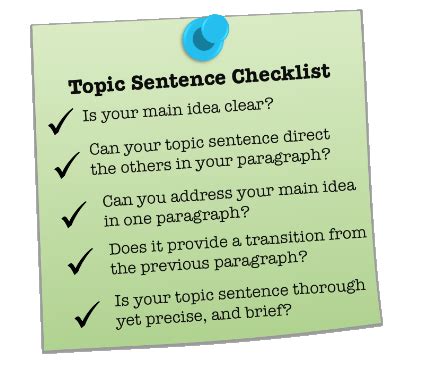 Image result for Examples of Good Topic Sentences