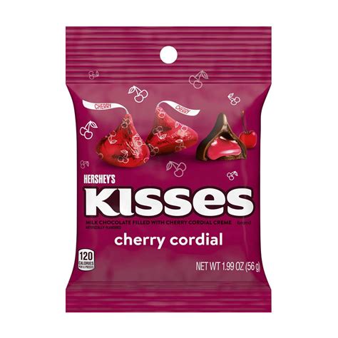 Buy Hershey's Kisses Cherry Cordial Milk Chocolate, 1.99 oz from Dollar ...
