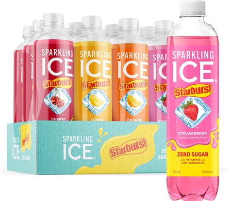 Amazon.com: Sparkling Ice STARBURST Variety Pack, Zero Sugar Flavored ...