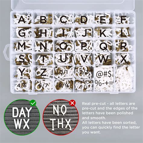 Double Sided Felt Letter Board with Letters - Pre Cut & Sorted 725 ...