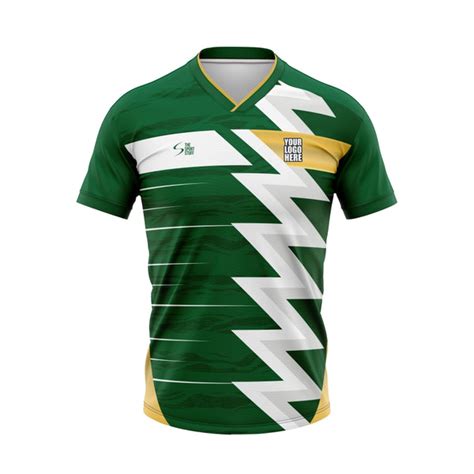 Green Lightning Customized Football Team Jersey Design | Customized ...