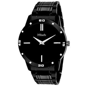 Buy Mikado Analogue Rich Slim Black Metal Chain Boy's Watch at Amazon.in