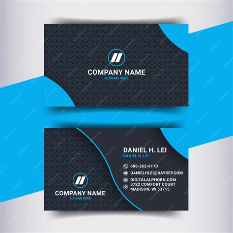 Premium Vector | Corporate cool business card template