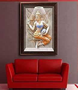 HD STORE MDF and Wood Modern Wall Painting, Multi Color, 14 x 17.5 inch ...