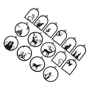 ARTIBETTER 15 Pieces Animal Pretty Acrylic Frame Pendant Hollow Resin ...